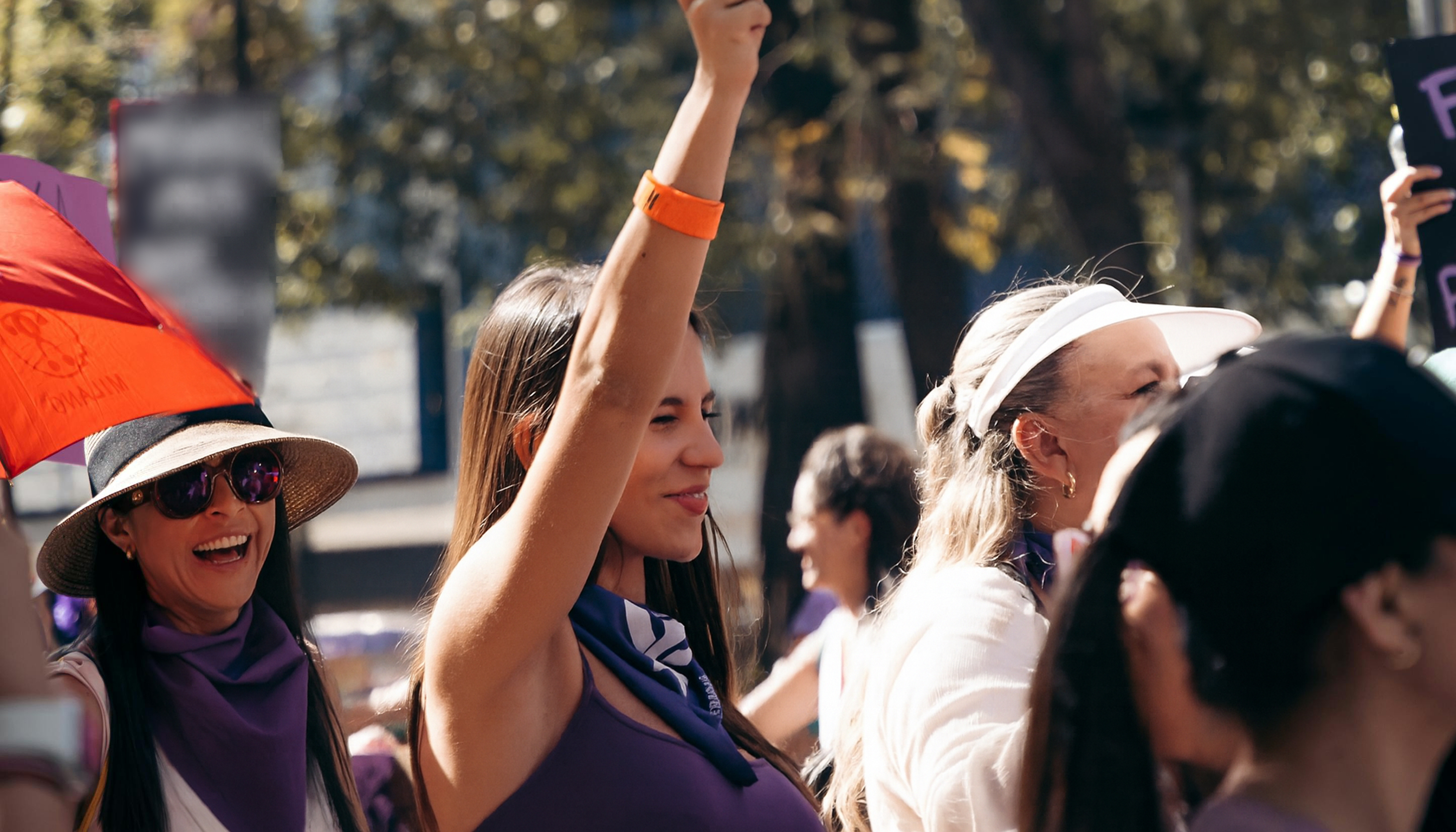 Mujeres manifestándose por la igualdad Concentración por la Eliminación de la Violencia contra la Mujer